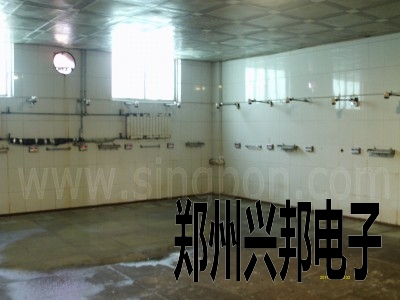 IC卡水控機在中國平煤神馬能源化工集團十二礦職工浴室安裝現場